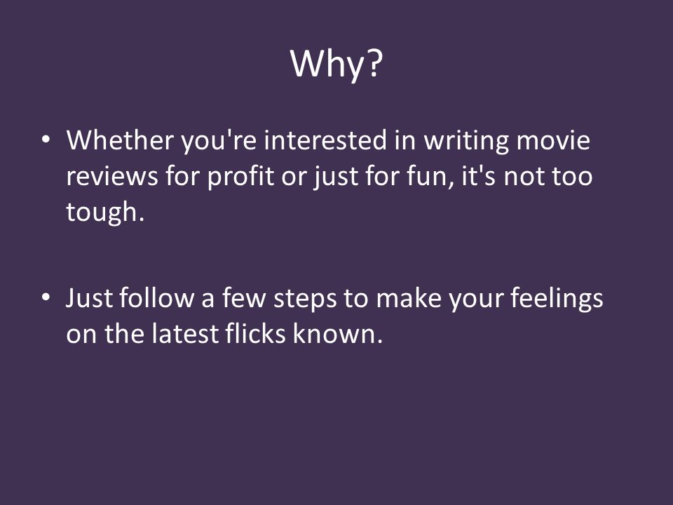 write a review of a film you have just seen